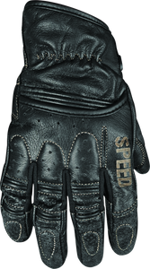 Speed and Strength Rust and Redemption Leather Gloves Black - Medium