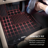 3D MAXpider Floor Mats - Rubber 3D Maxpider 08-15 Mitsubishi Lancer Evolution X Kagu 1st 2nd Row - Floor Mat Set (Black)