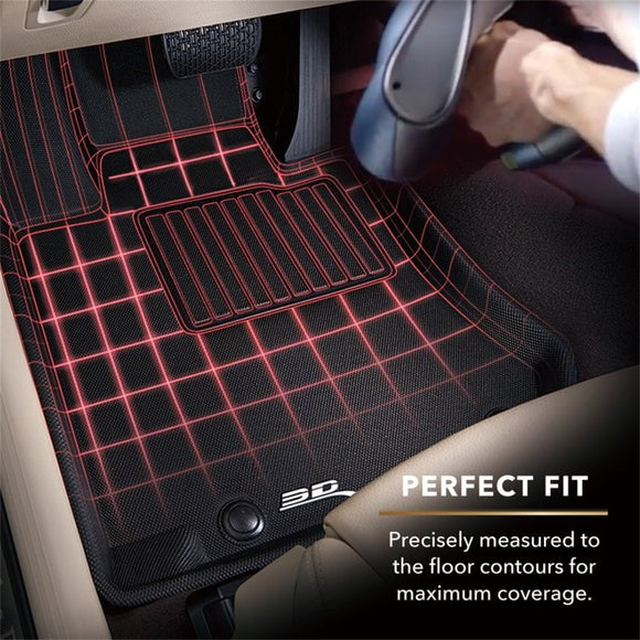 3D MAXpider Floor Mats - Rubber 3D MAXpider 17-21 Tesla Model Y Kagu 3rd Row Floormats - Black