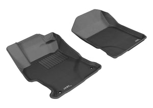 3D MAXpider Floor Mats - Rubber 3D MAXpider 2012-2013 Honda Civic Kagu 1st Row Floormat - Black