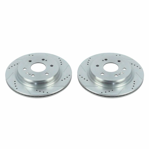 Power Stop 19-20 Chevrolet Silverado 1500 Rear Evolution Drilled & Slotted Rotors - Pair