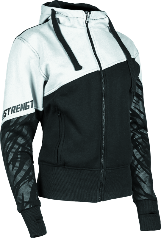 Speed and Strength Cat Outa Hell Hoody White/Black Womens - XS