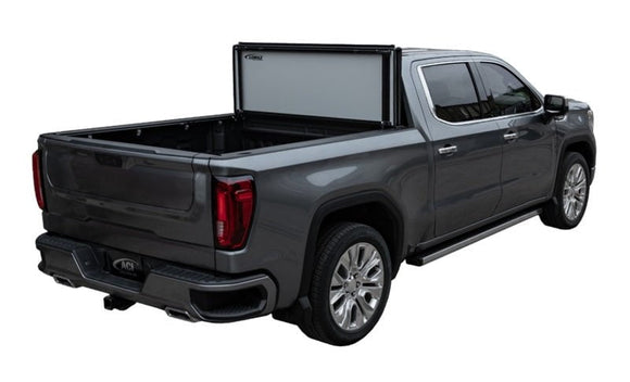 Access Bed Covers - Folding Access LOMAX Stance Hard Cover 19+ Chevy/GMC Full Size 1500 5ft 8in Box Black Urethane