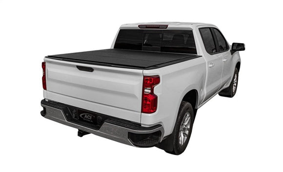 Access Bed Covers - Folding Access LOMAX Tri-Fold Cover Black Urethane Finish 19+ Chevrolet Silverado 1500 - 5ft 8in Bed