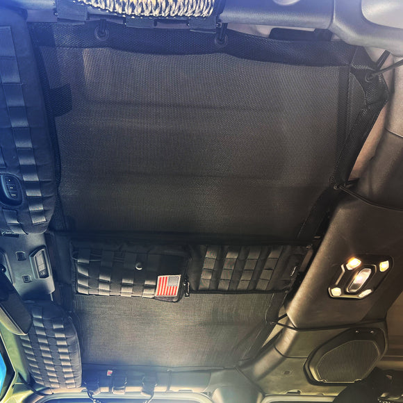 Bartact Shades YES / Black Front Tactical Sun Shade for Jeep Wrangler JL | JLU | Gladiator Top 2018-2025 w/ optional MOLLE Storage | Pat Pending | Bartact