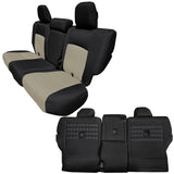 Bartact Toyota 4Runner Seat Covers black / khaki Rear Bench Tactical Seat Covers for Toyota 4Runner 5th Gen 2010-24 | BARTACT