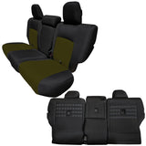 Bartact Toyota 4Runner Seat Covers black / olive drab Rear Bench Tactical Seat Covers for Toyota 4Runner 5th Gen 2010-24 | BARTACT