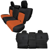 Bartact Toyota 4Runner Seat Covers black / orange Rear Bench Tactical Seat Covers for Toyota 4Runner 5th Gen 2010-24 | BARTACT