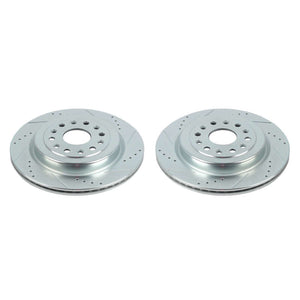 Power Stop 19-20 Ram 1500 Rear Evolution Drilled & Slotted Rotors - Pair