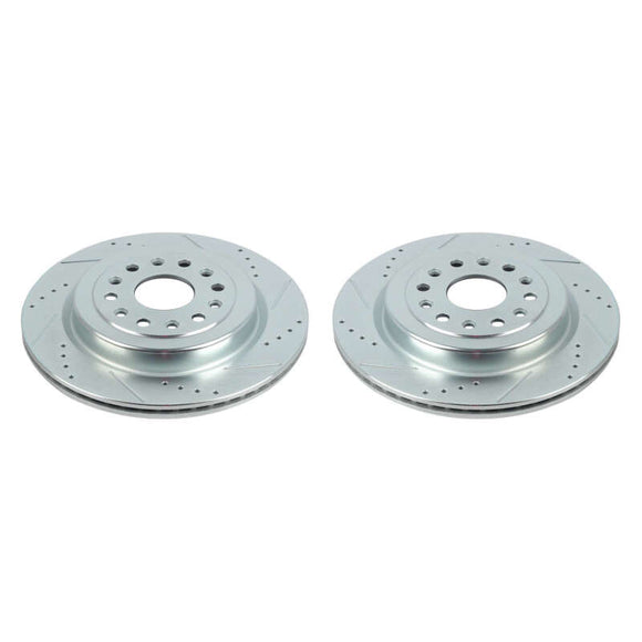 Power Stop 19-20 Ram 1500 Rear Evolution Drilled & Slotted Rotors - Pair