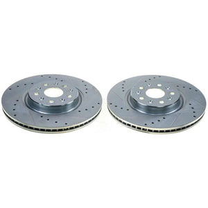 Power Stop 20-21 Chevrolet Corvette Rear Evolution Drilled & Slotted Rotor - Pair