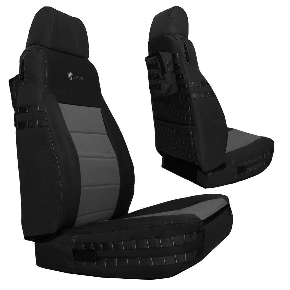 Bartact Jeep TJ Seat Covers Front 2003-2006 Wrangler TJ Tactical Series Black/Graphite TJSC0306FPBG