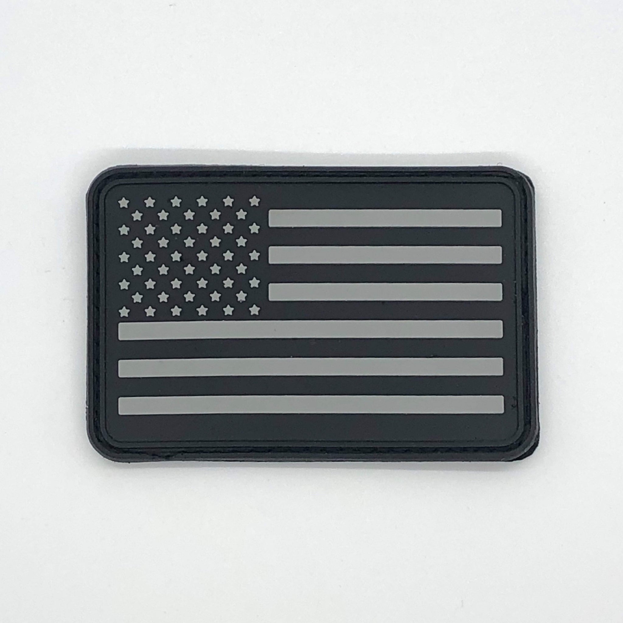 American Flag Patches, Choose Style, PVC Rubber, 2 x 3 w/ Velcro