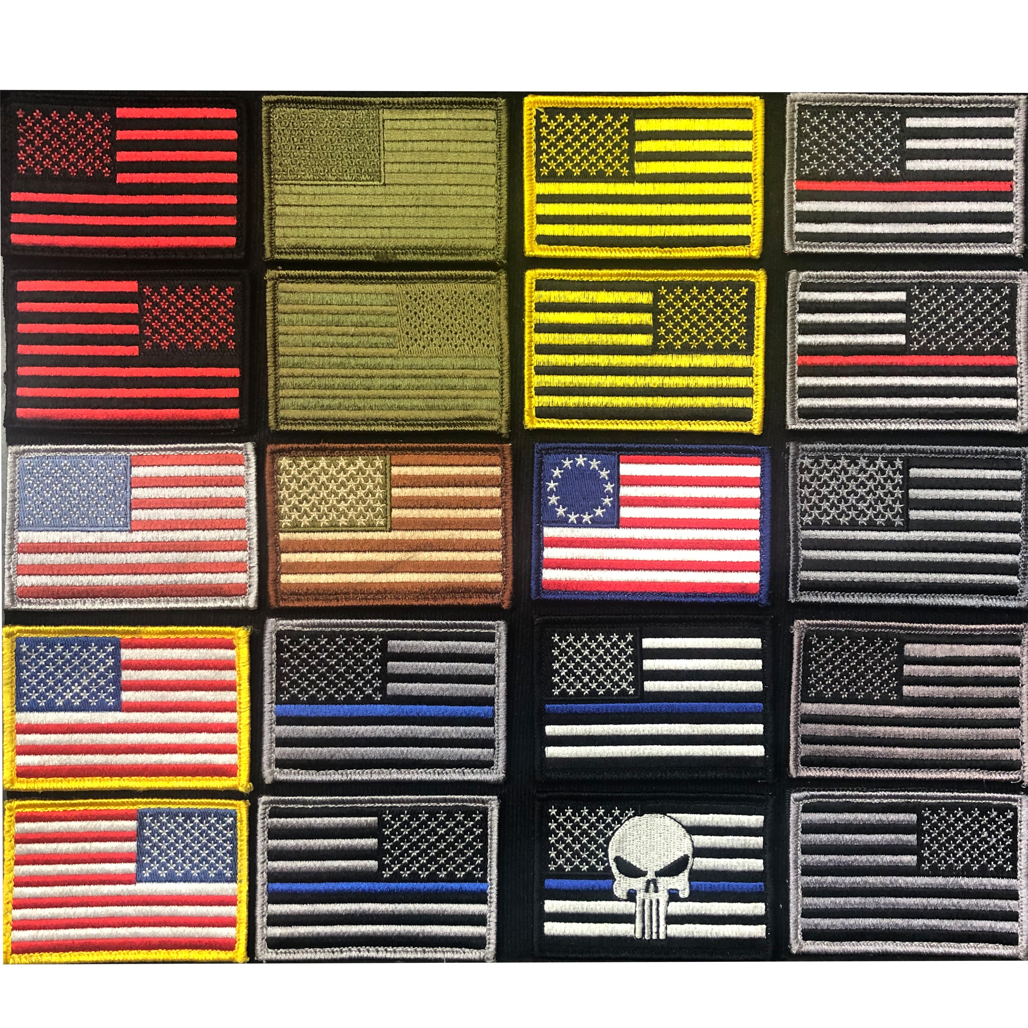 Thin Blue Line American Flag Velcro Patch